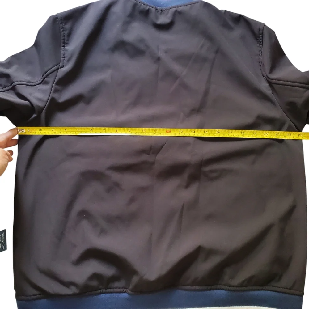 Men's Water Wind Resistant Breathable Black Bomber Jacket Pockets